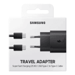 Cargador Samsung 25W + Cable USB-C a C 1 Metro – Carga Rápida
